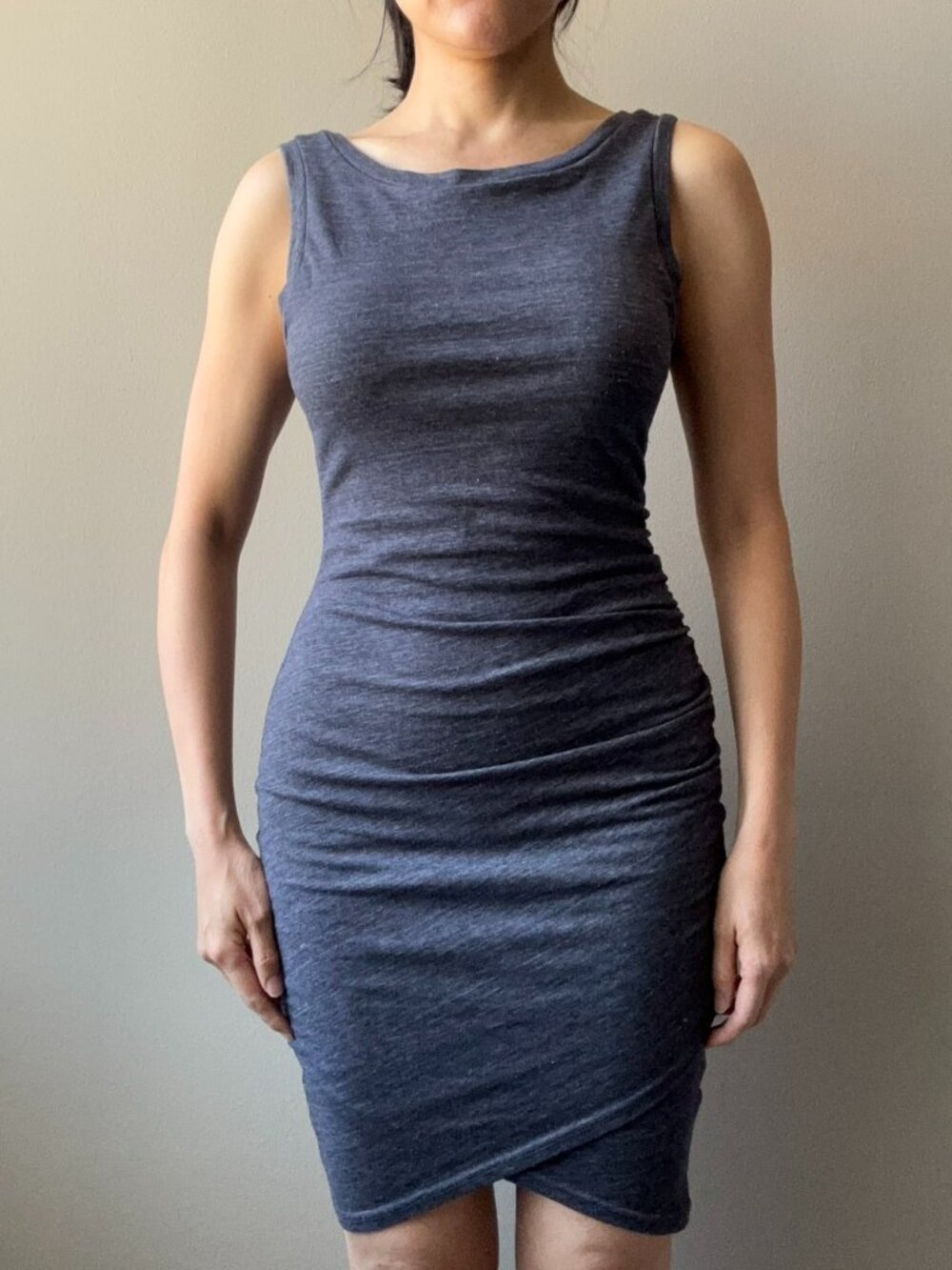 Bodycon blue midi dress